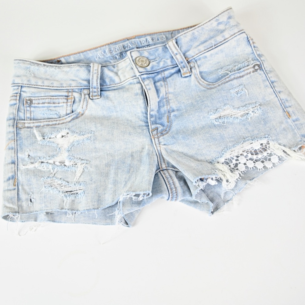 AEO Light Denim *Shortie* Shorts